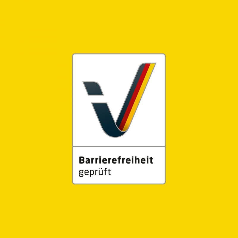 Logo "Barrierefreiheit gepr&uuml;ft"