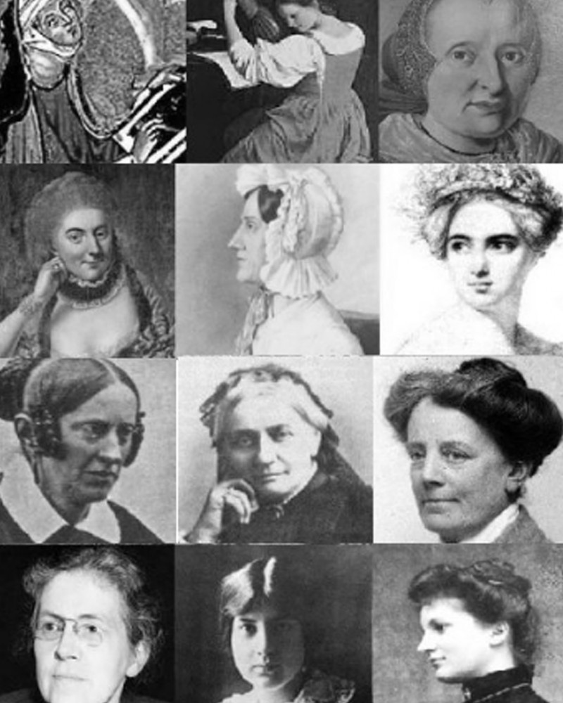 Collage mit Frauen-Portr&auml;ts 